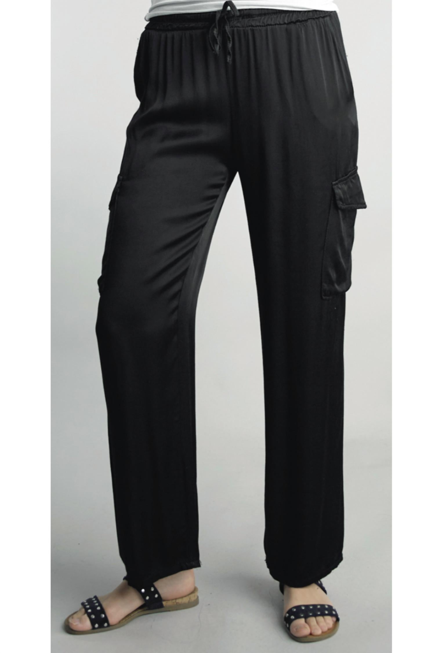 Tempo Paris - Satin Cargo Pants
