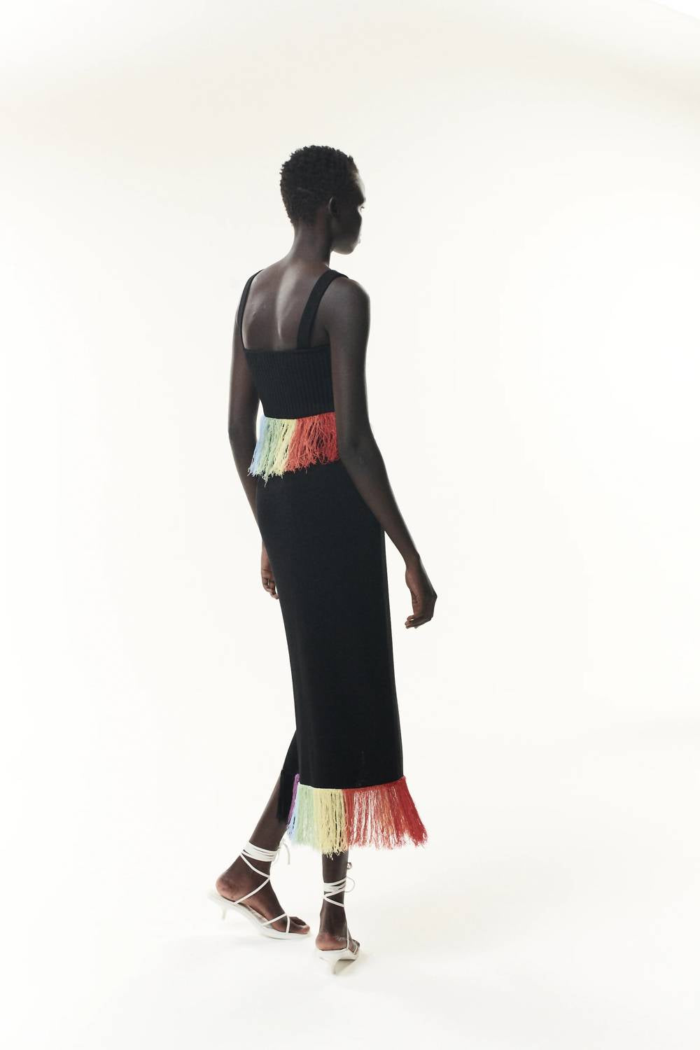 Olivia Rubin - Faye Rainbow Fringe Midi Skirt