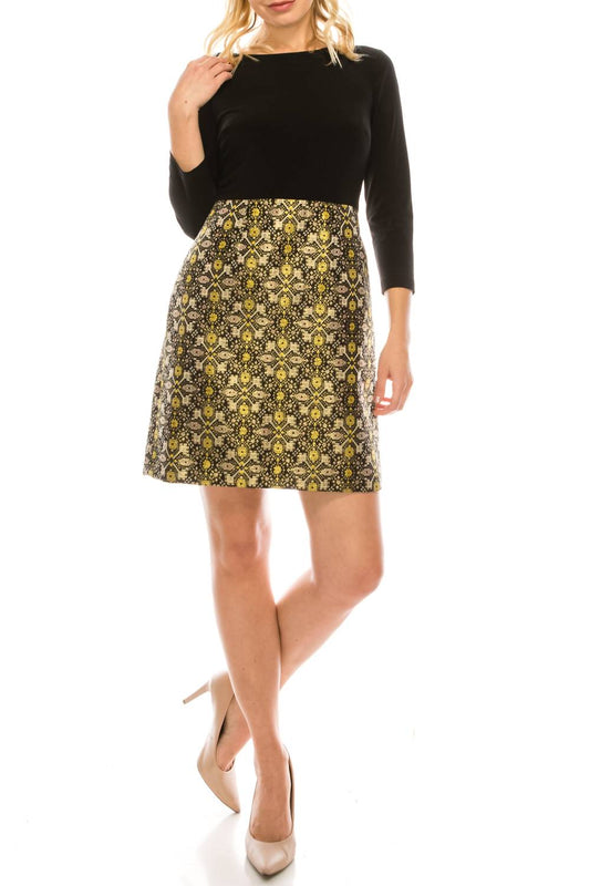 Adrianna Papell - Quarter Sleeve Short Cocktail Dress