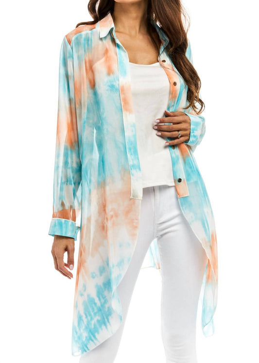 Sheer Button Down Duster