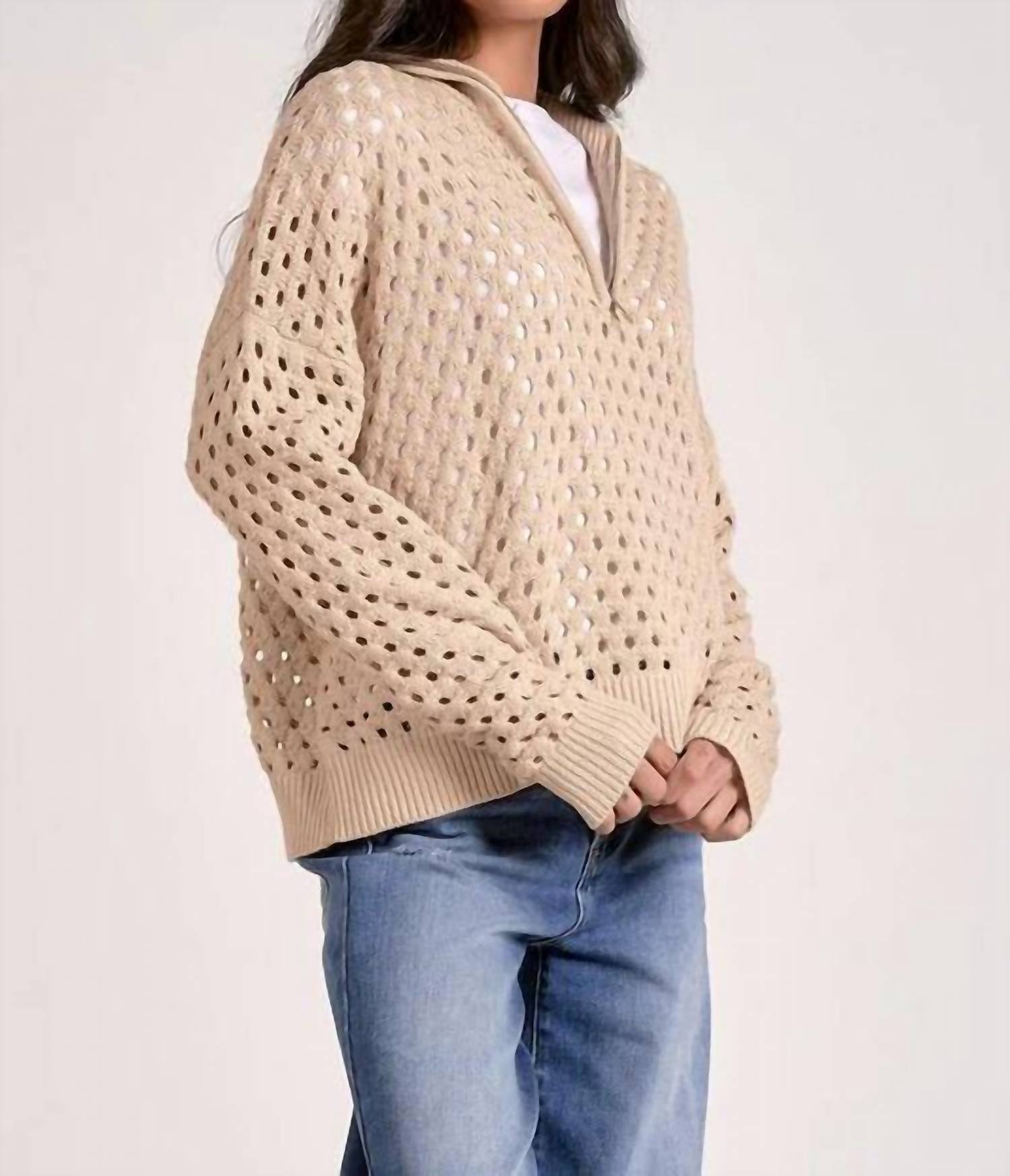 Elan - Arabella Half Zip Sweater