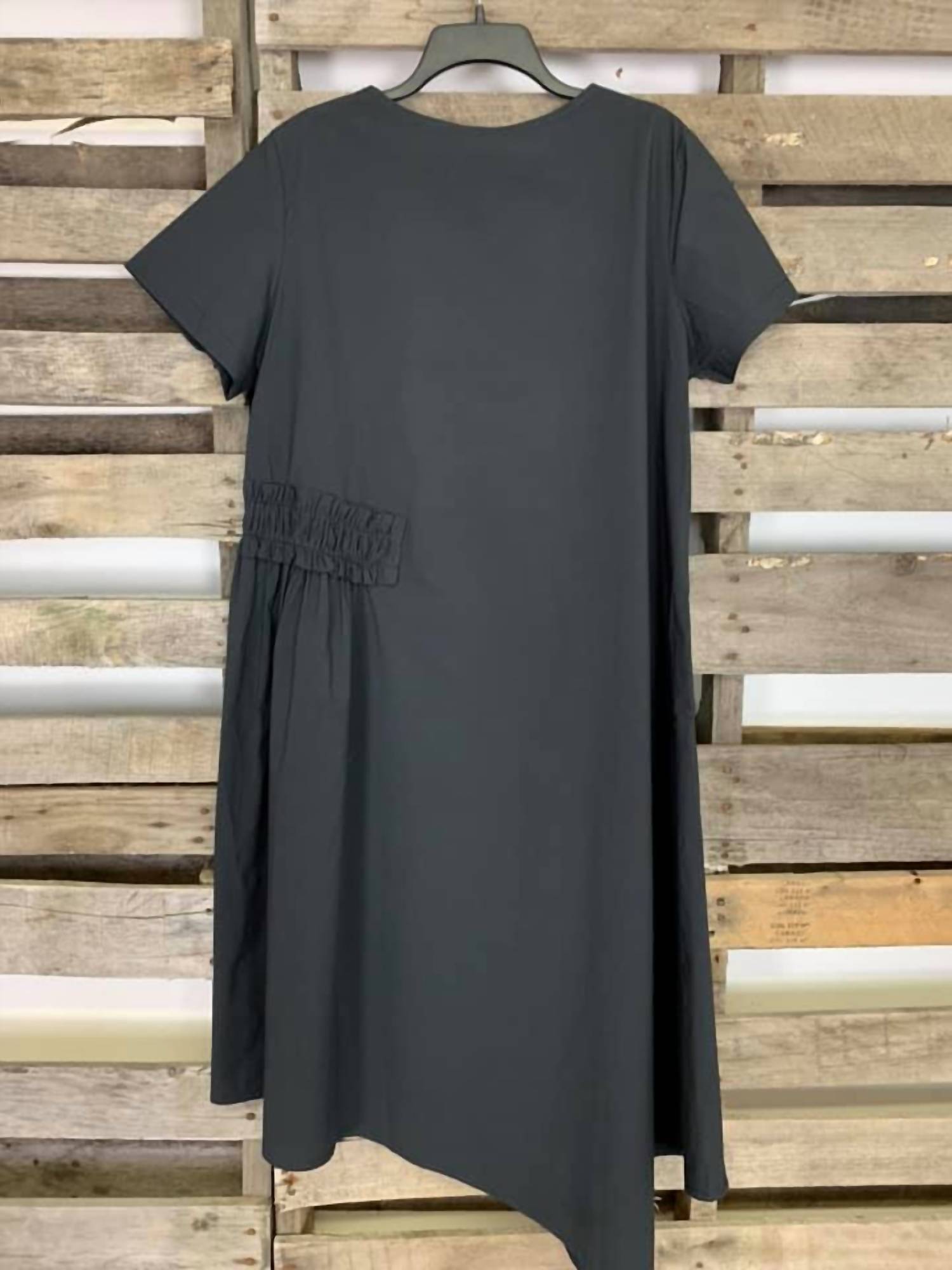 Amma By Kedem Sasson - Short Sleeve Solid Midi Dress