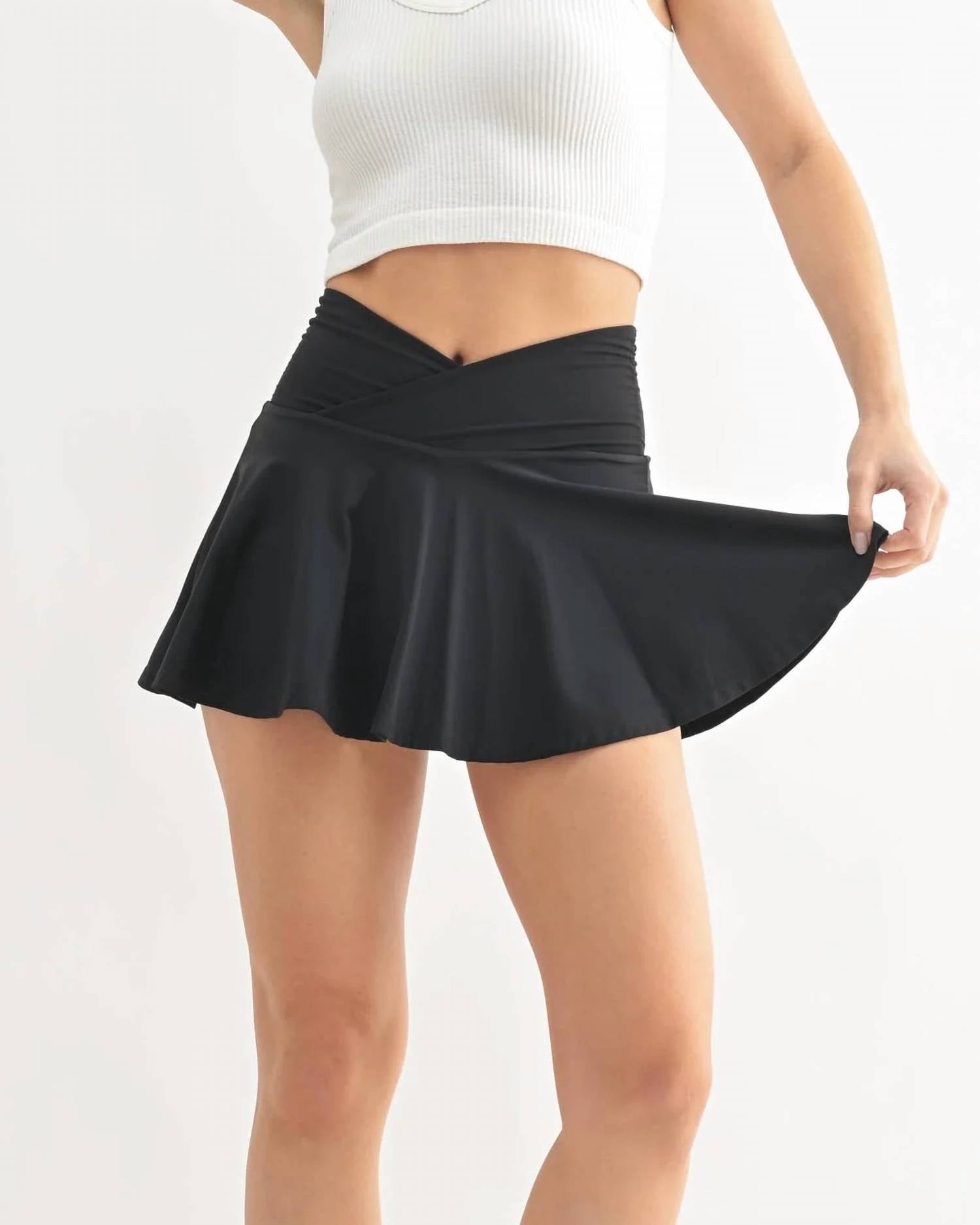 Mono B - Crossover Waist Circle Skort