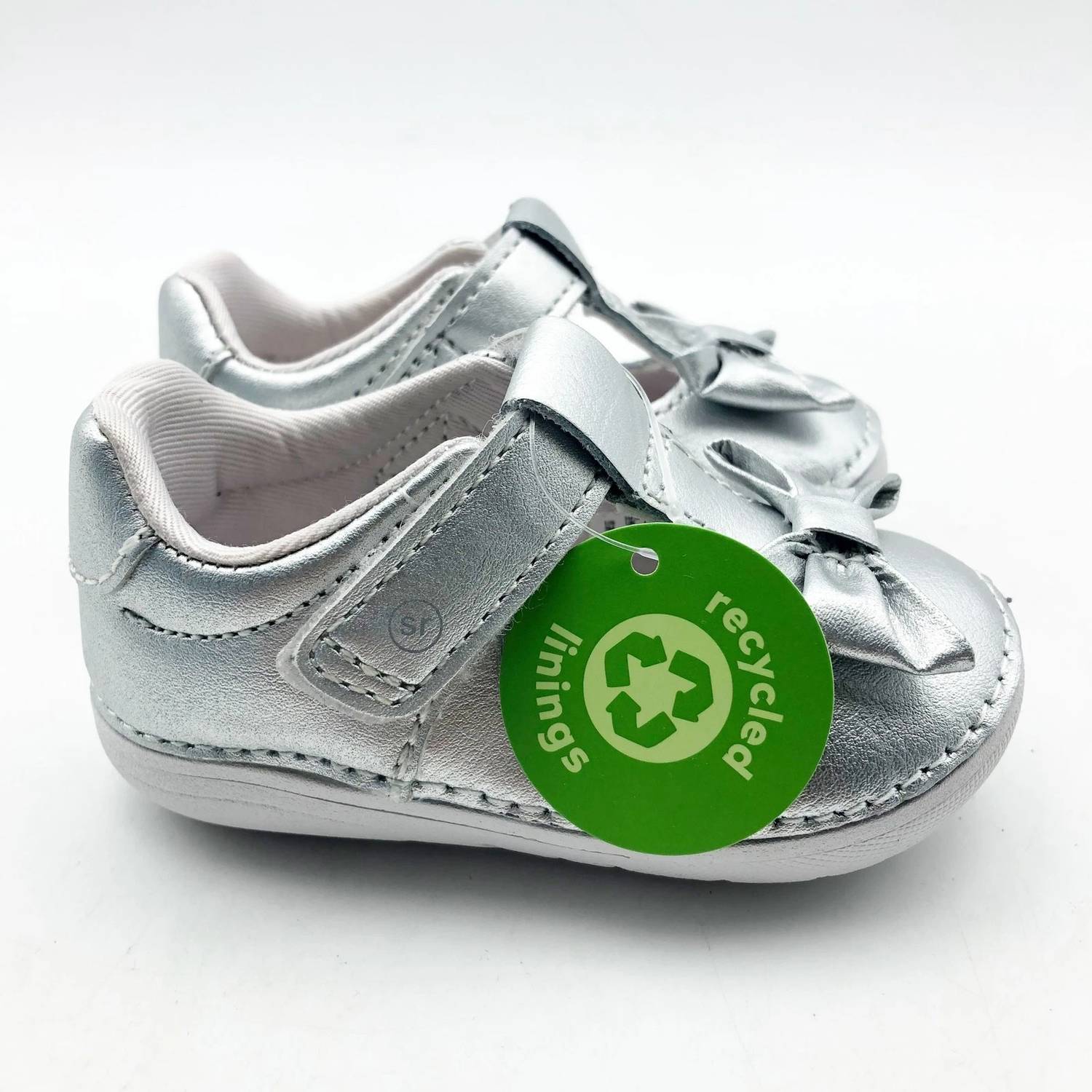 Stride Rite Kid's Sm Ashtyn Mary Jane Shoe in silver - kids' shoe - alternate view