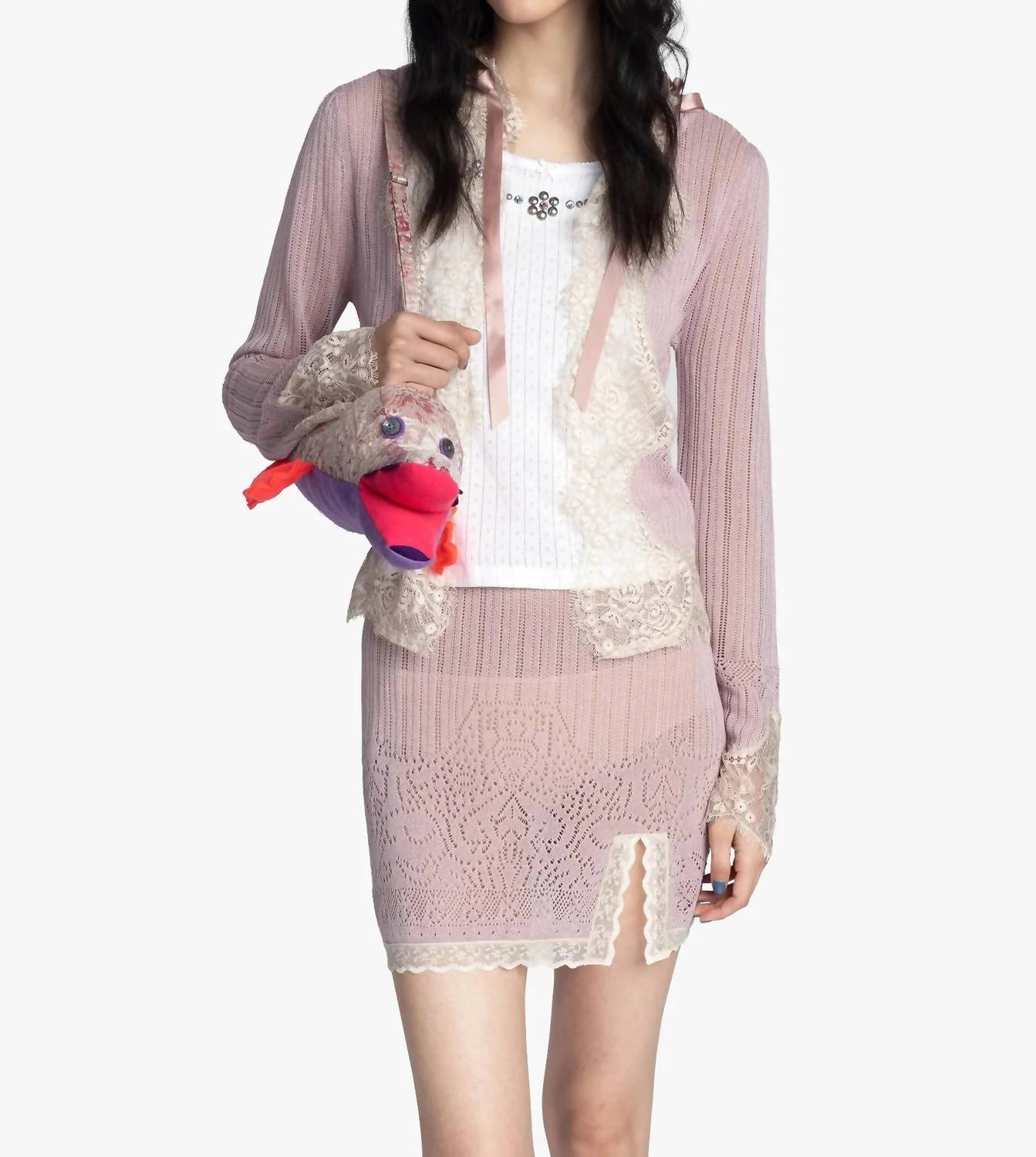 Anna Sui - Lingerie Lace Knit Cardigan