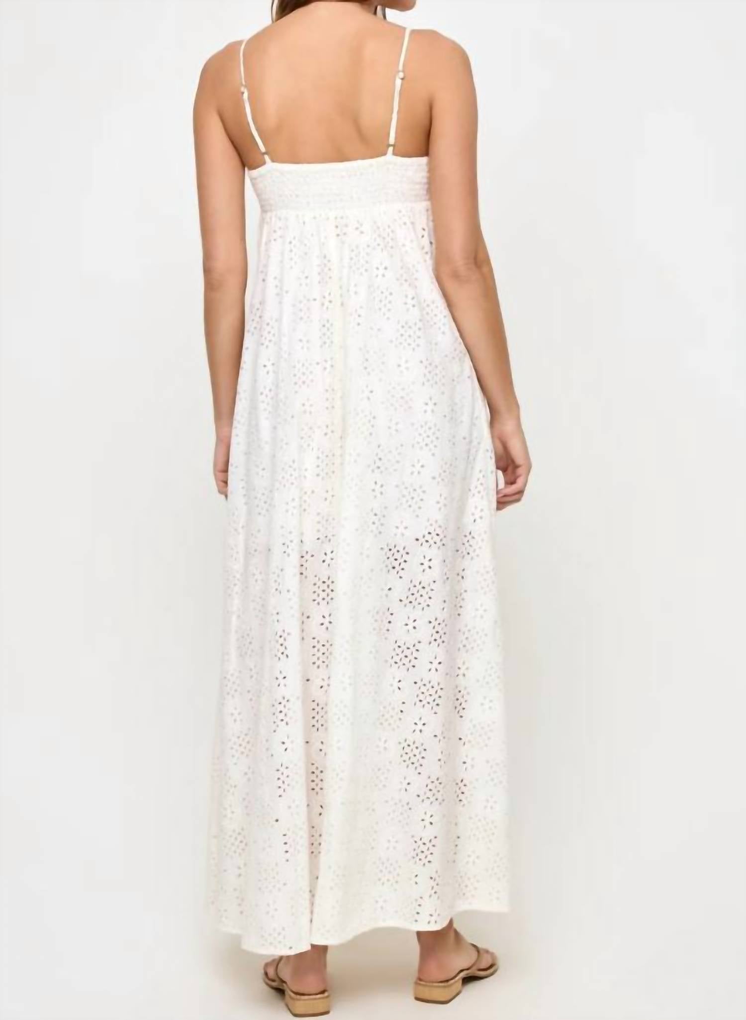 L*SPACE Raveena Maxi Dress in cream - women's dress - detail view