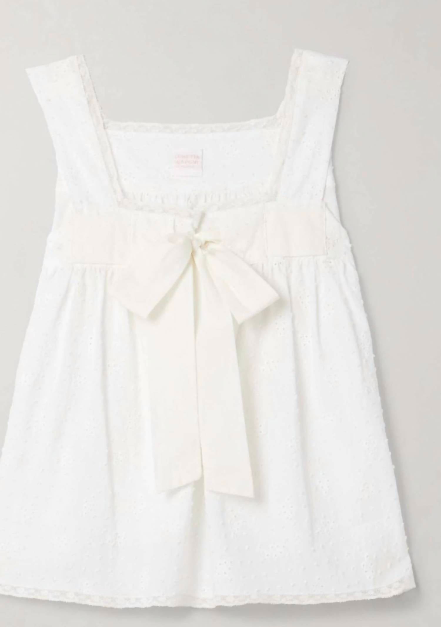 Loretta Caponi - Suvereto Lace Trimmed Swiss Dot Tank Top