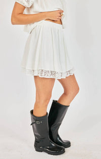 Sadie & Sage - Misty Layered Lace Mini Skirt
