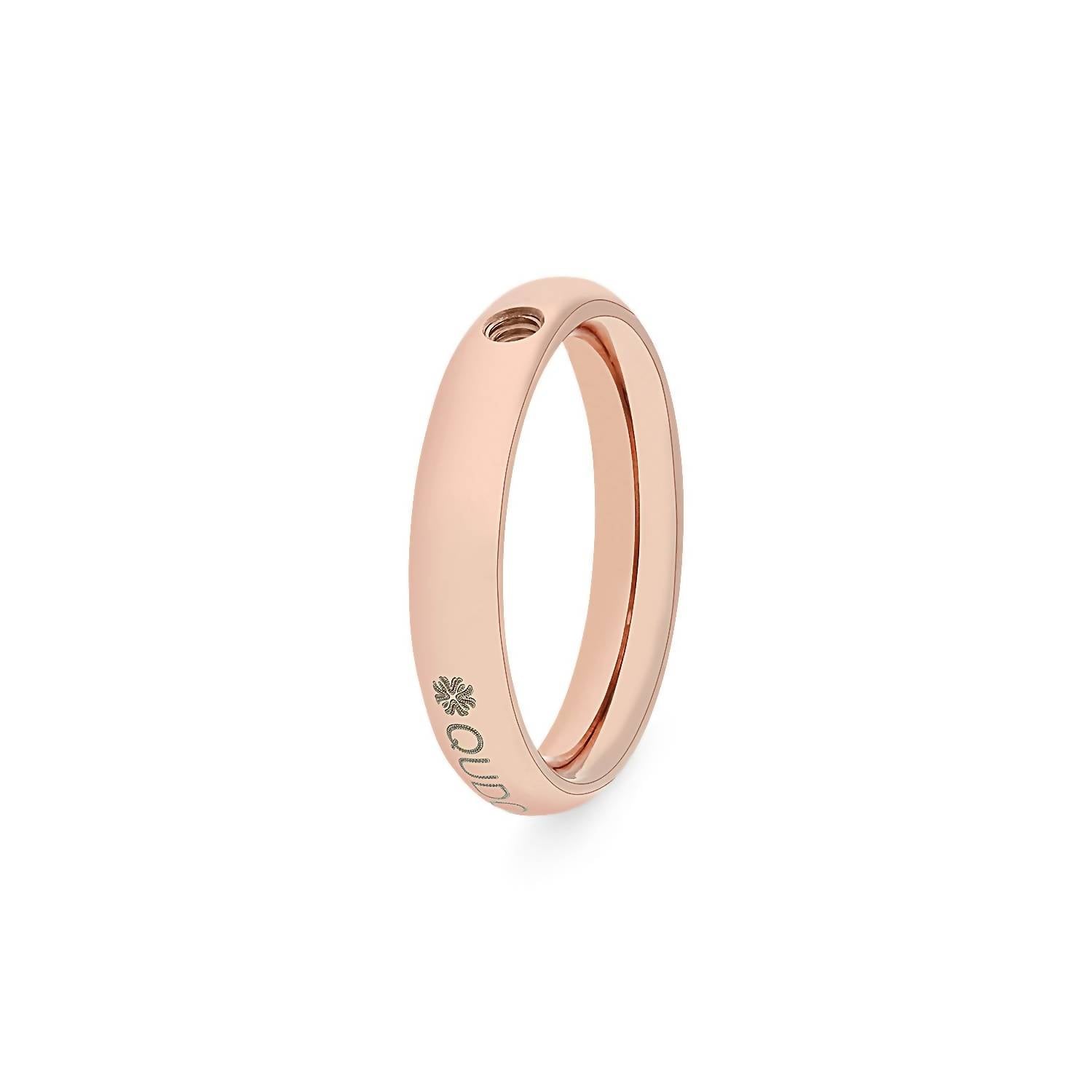 Qudo Women's Basic Small Ring in rose gold - women's jewelry