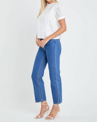 English Factory - Eyelet Short Sleeve Blouse