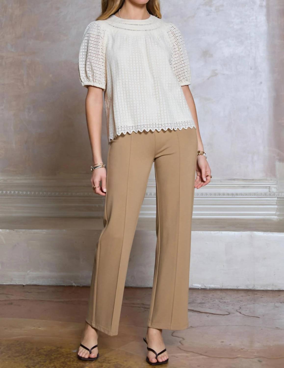 Current Air - Eyelet Embroidered Blouse