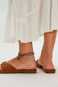 Free People - Women's Tia Ruched Suede Sandal