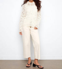 Charlie B - Cotton Crochet Hoodie Sweater