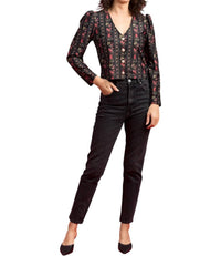 SMITH & QUINN Long Sleeve Floral Cardigan in onyx garden - women's cardigan