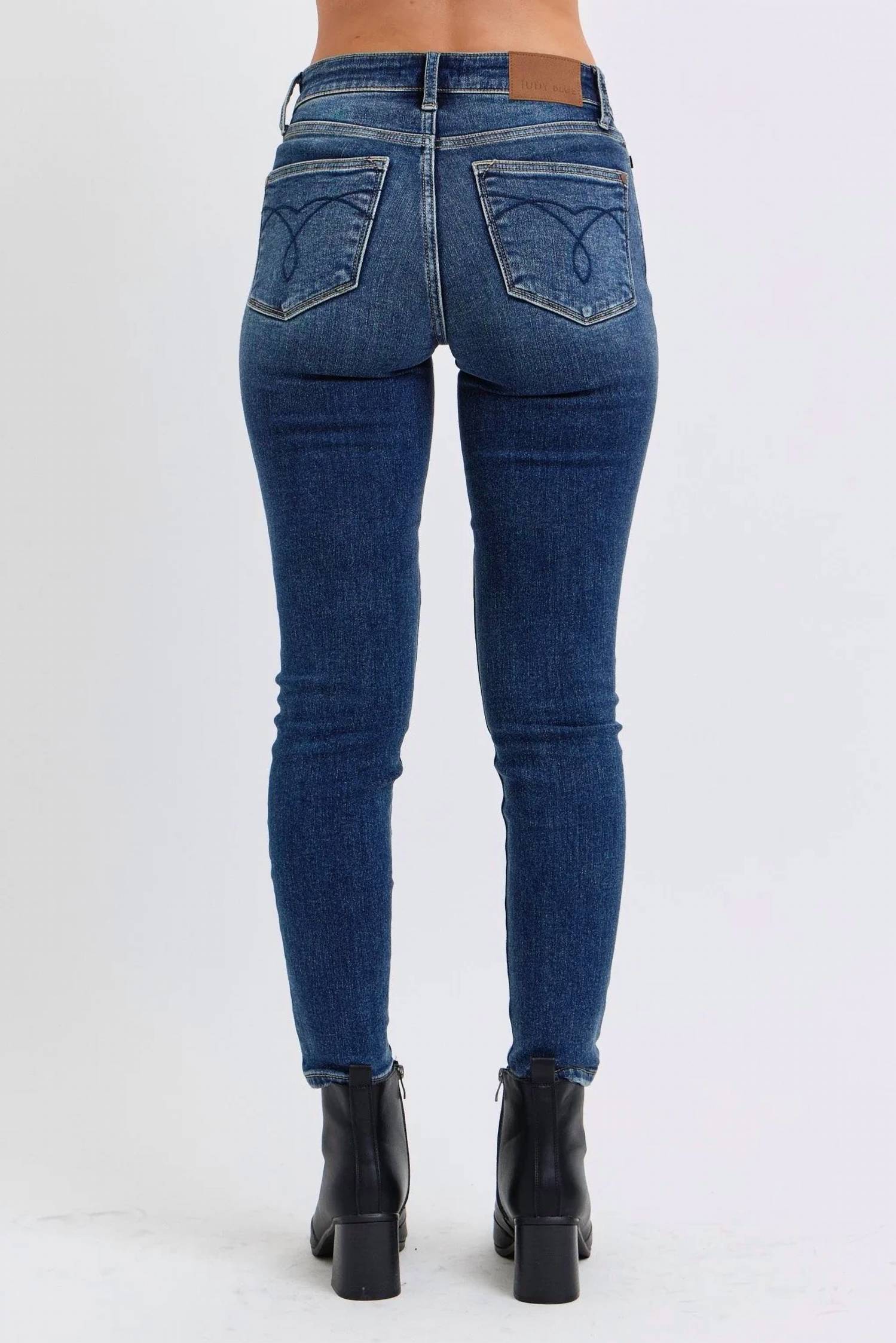 Judy Blue - Jennifer Mid Rise Thermal Skinny Jeans