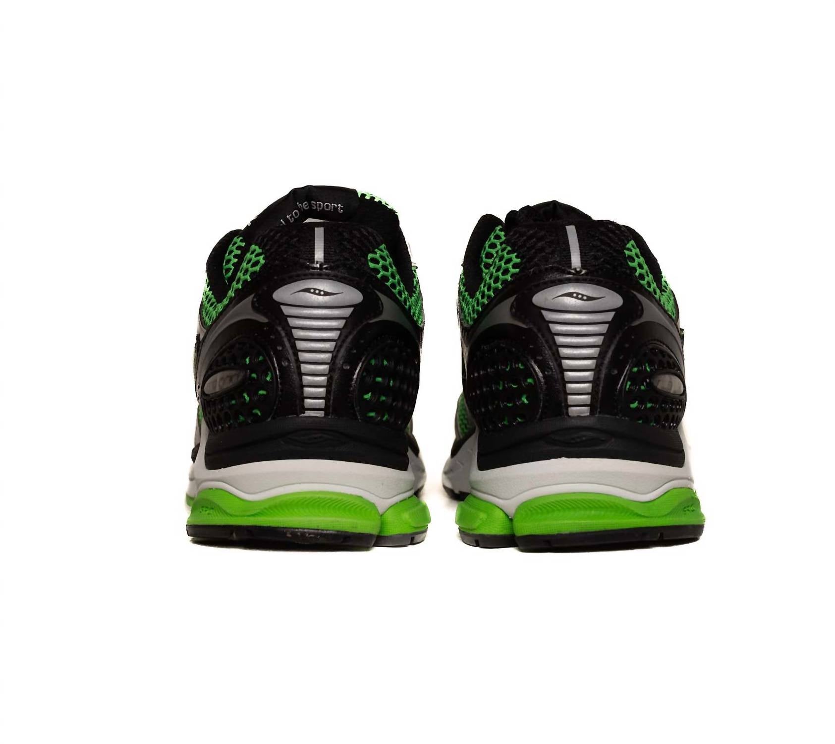 SAUCONY Men's Progrid Triumph 4 Shoes in green silver - men's shoe - alternate view
