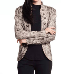 Alberto Makali - Faux Suede Animal Print Jacket