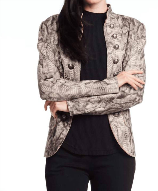 Alberto Makali - Faux Suede Animal Print Jacket