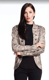 Alberto Makali - Faux Suede Animal Print Jacket