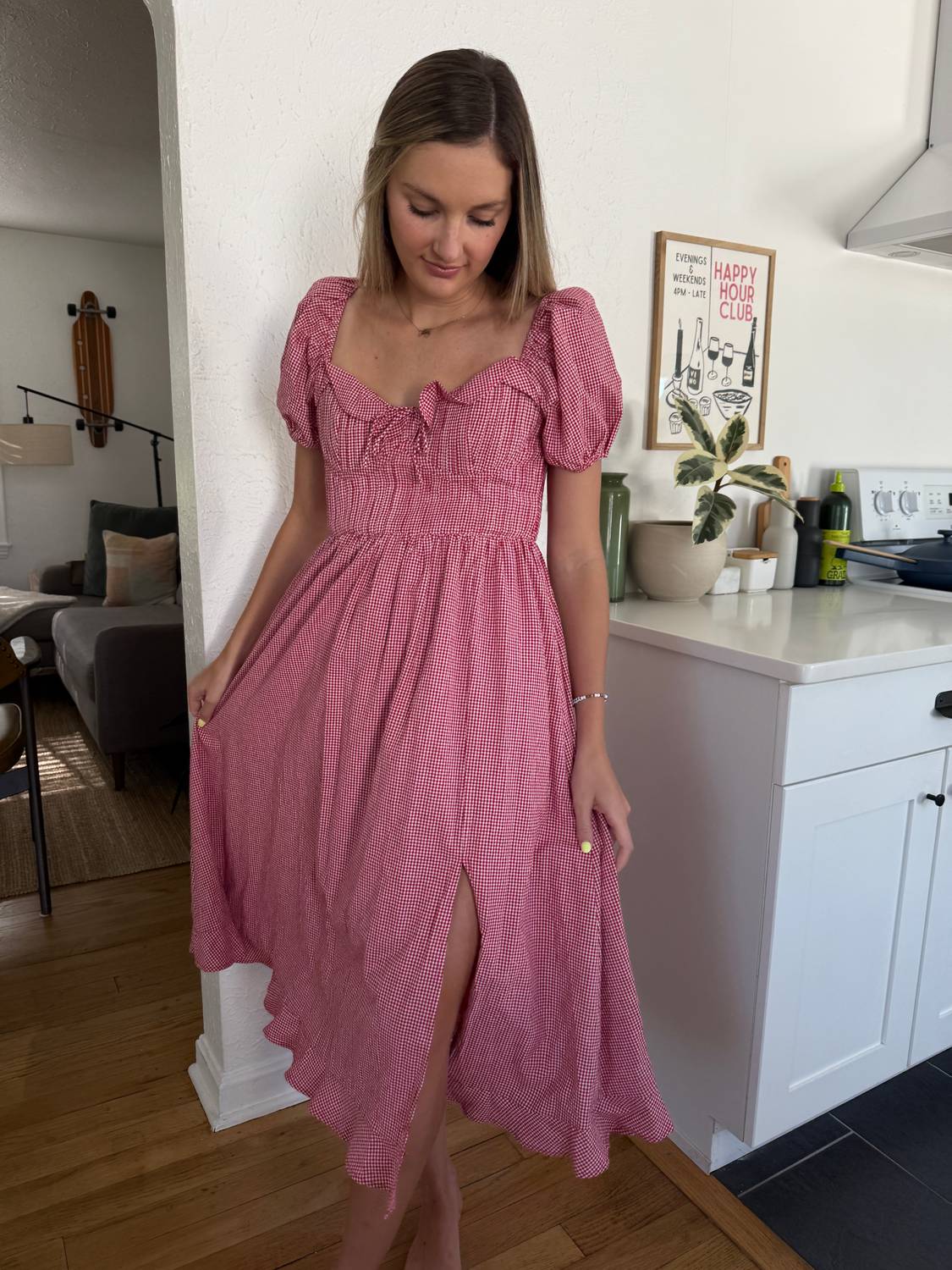 Sofie The Label - Lottie Gingham Puff Sleeve Midi Dress