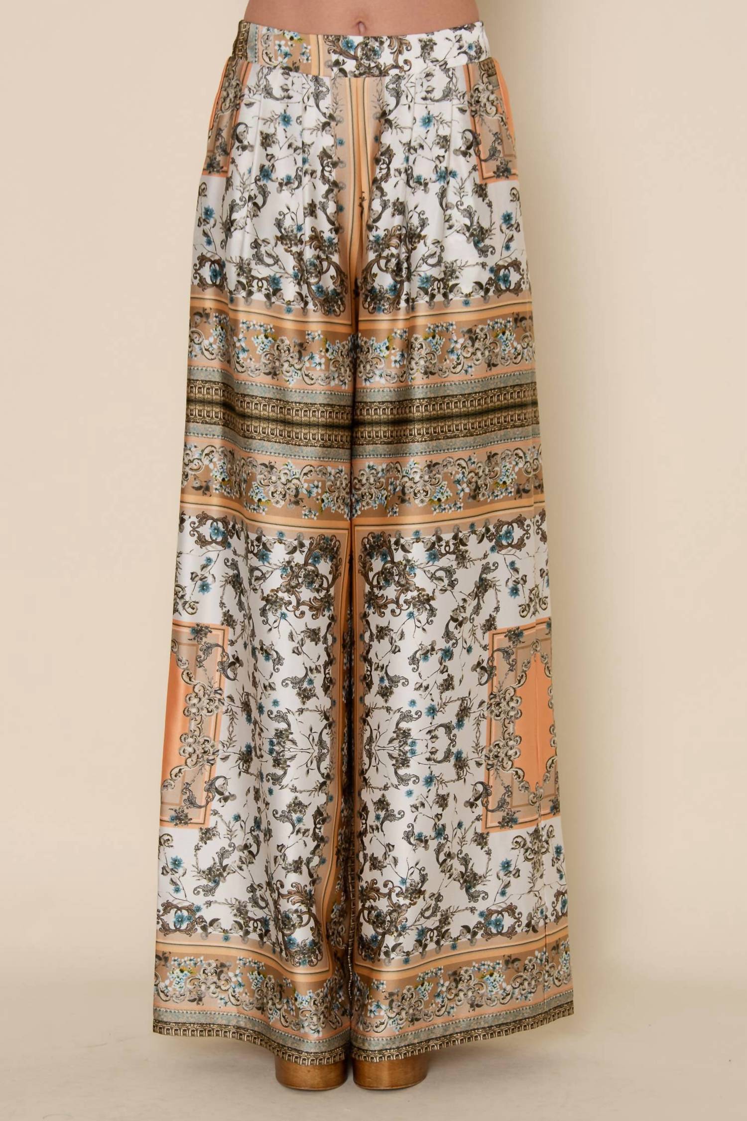 Fore Collection - Vintage Print Palazzo Pants