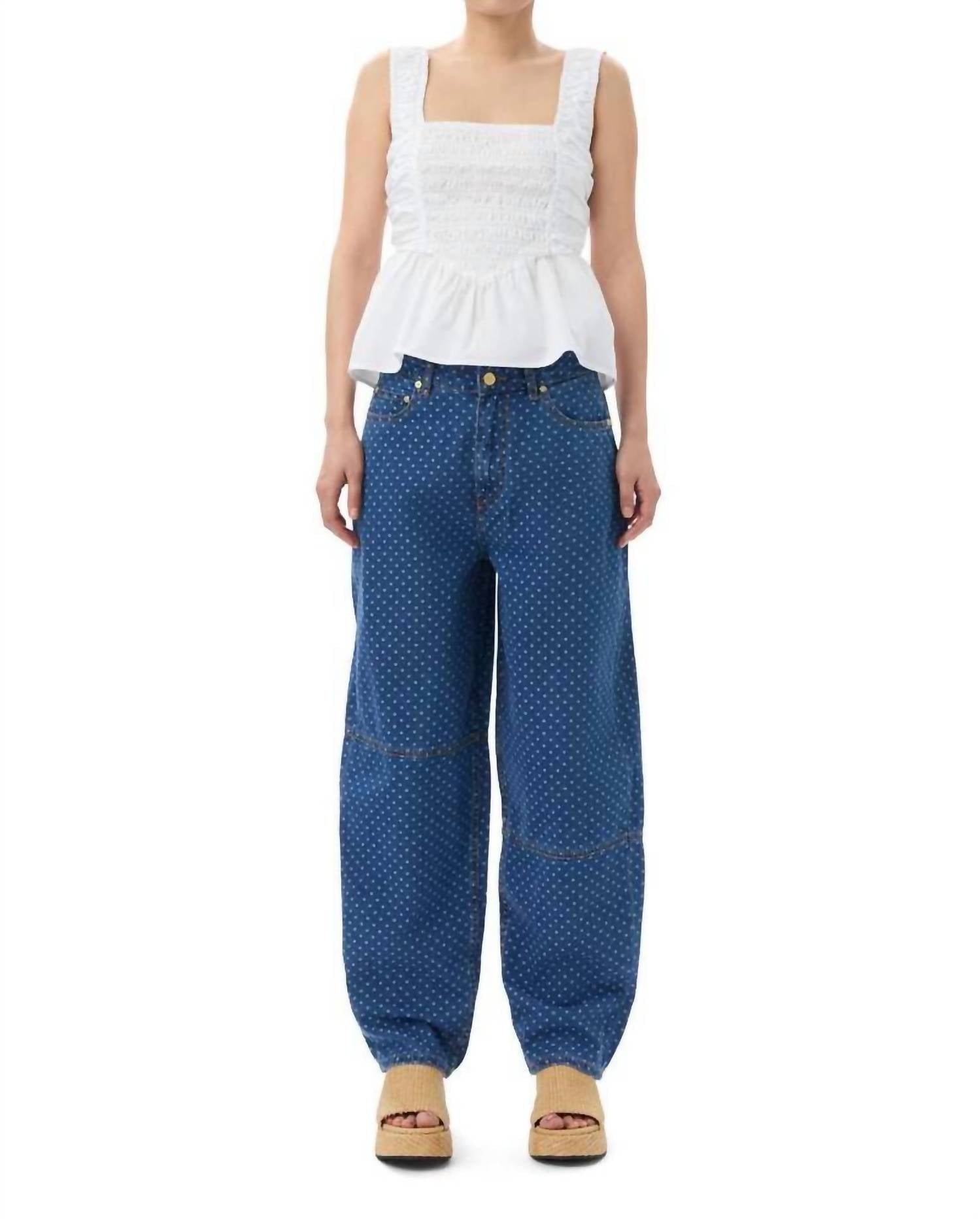 Ganni - Cotton Poplin Smock Strap Blouse