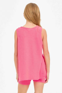 Good Girl - Waffle Knit Top And Short Set