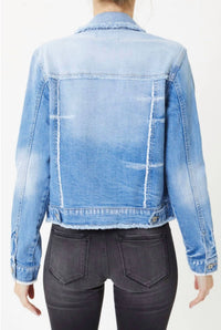 Kancan - Taylor Frayed Seam Denim Jacket