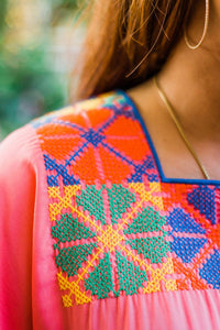 Layerz Clothing - Clementine Embroidered Neck Top