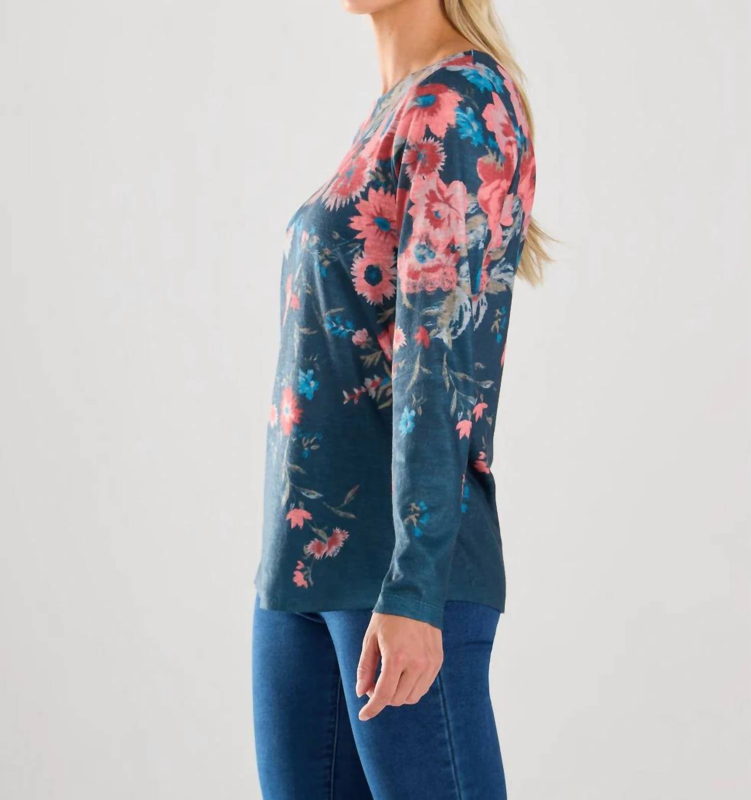 Fdj - Long Sleeve Boatneck Top
