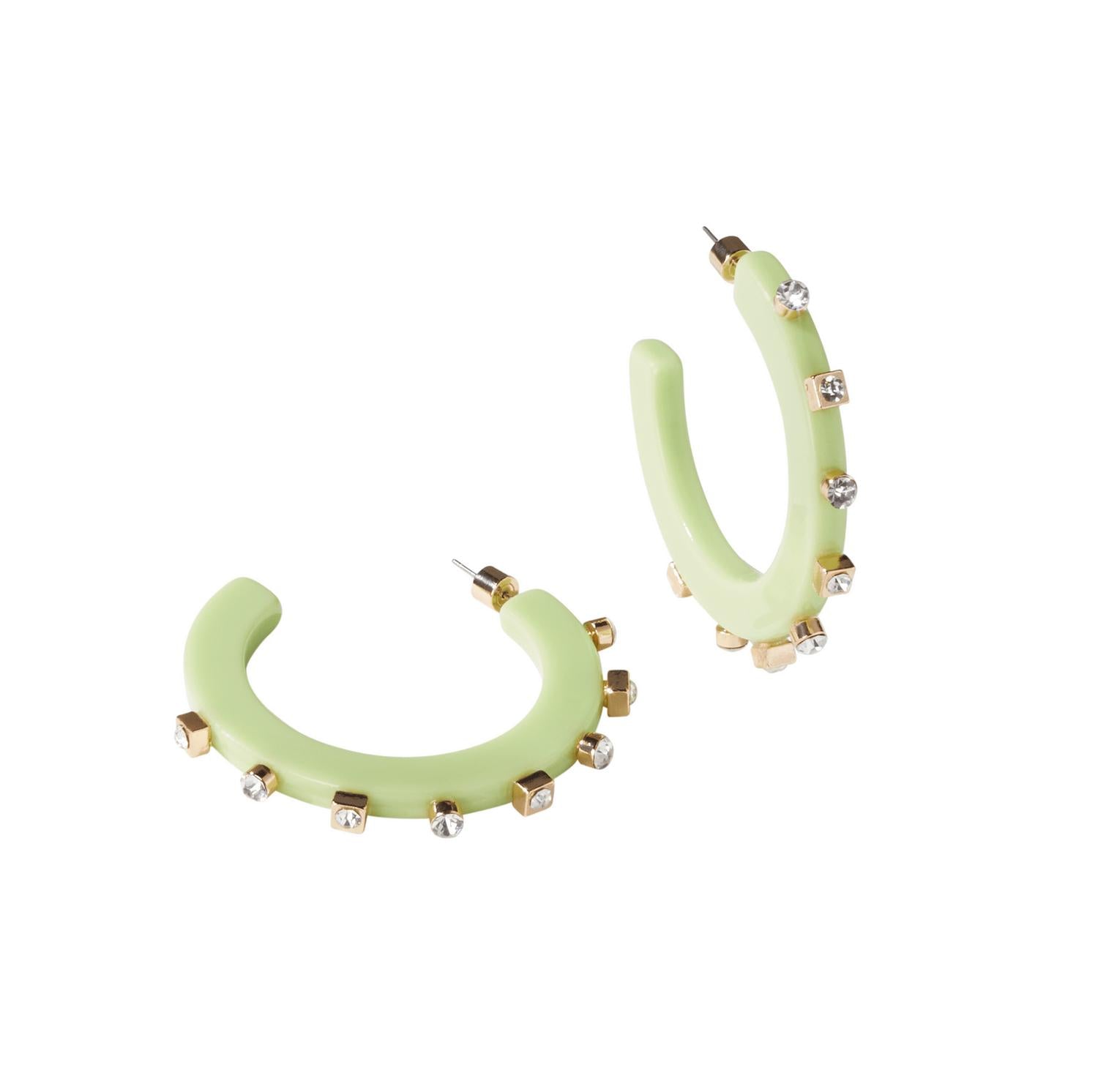 Smith & Co - Women's Small City Girl Jewel Hoop Earrings