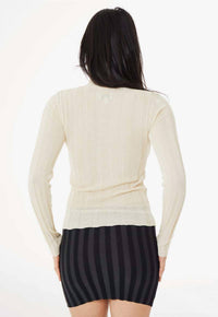 Find Me Now - Wide Ribbed Knit Mock Neck Sweater