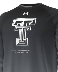 UNDER ARMOUR Men's Texas Tech Shooter Long Sleeve Shirt in black - men's long sleeve top - detail view