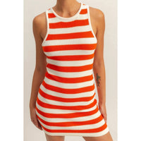 Hyfve - Kenna Striped Sleeveless Bodycon Mini Dress