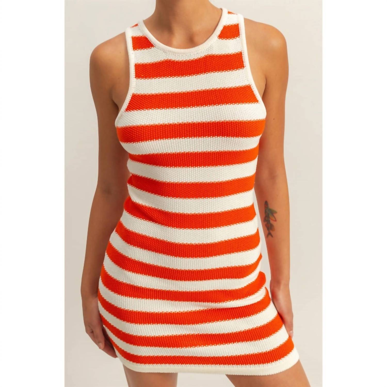 Hyfve - Kenna Striped Sleeveless Bodycon Mini Dress