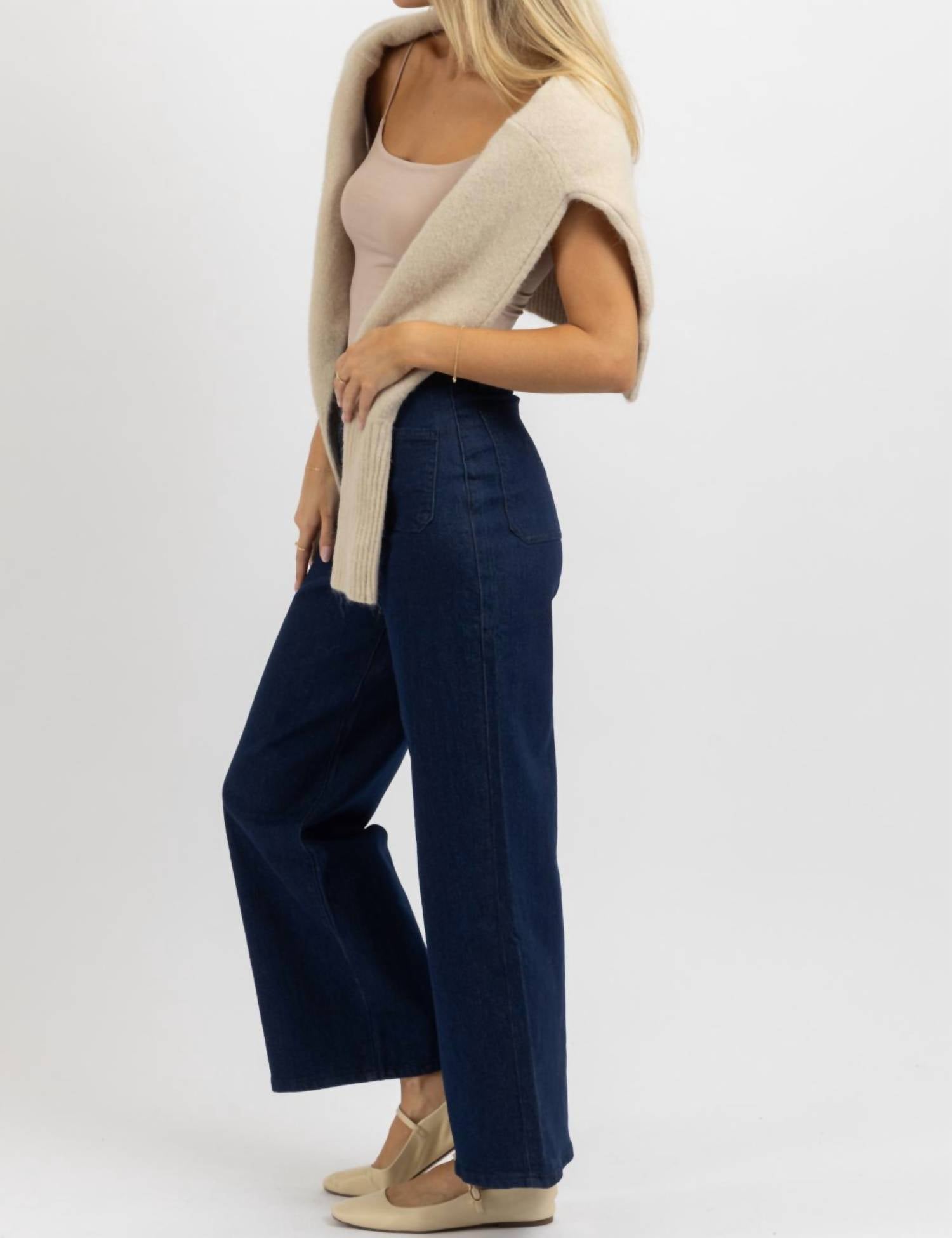 Mittoshop - Wide Leg Denim Jean