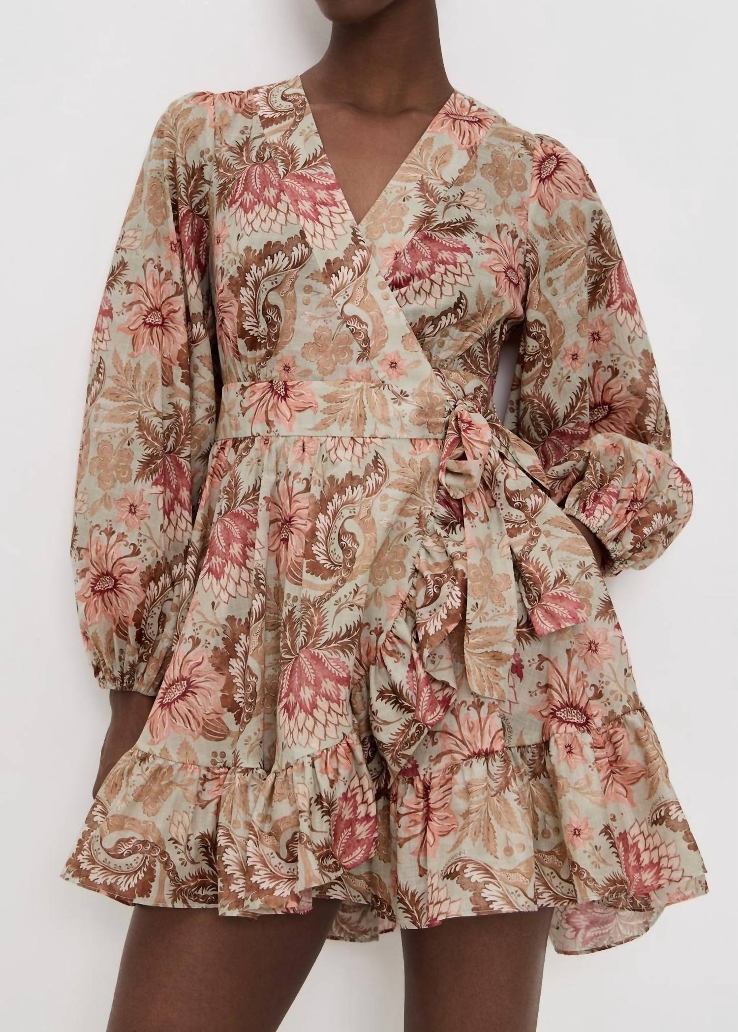 Zimmermann - Daylight Mini Wrap Frill Dress
