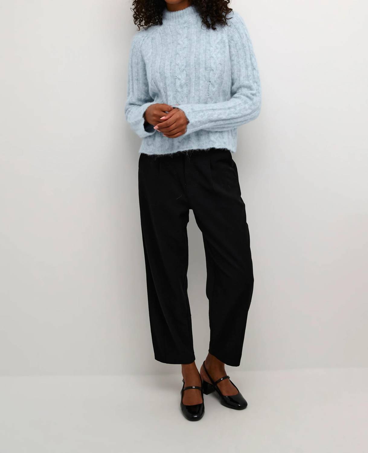 Kaffe - Kanaja Cable Knit Funnel Neck Pullover