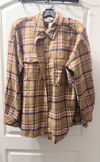 entro Women's Felix Button Down Shirt in rust - women's shirt