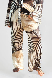Fashion Szn Curve - Print Wide Leg Resort Trousers - Plus