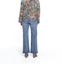 TRU LUXE Tapestry Jacket in floral multi - women's jacket - detail view