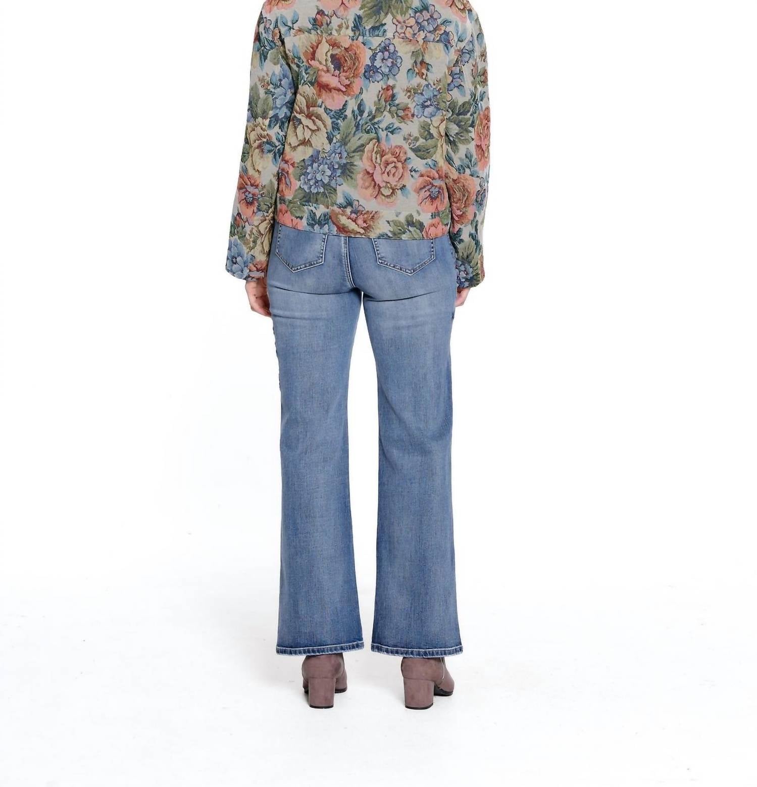 TRU LUXE Tapestry Jacket in floral multi - women's jacket - detail view