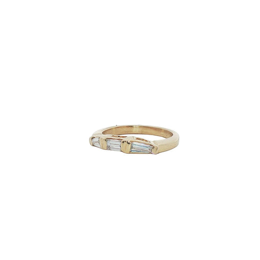 Normani - Women's 3 Stone Baguette Wedding Band Ring