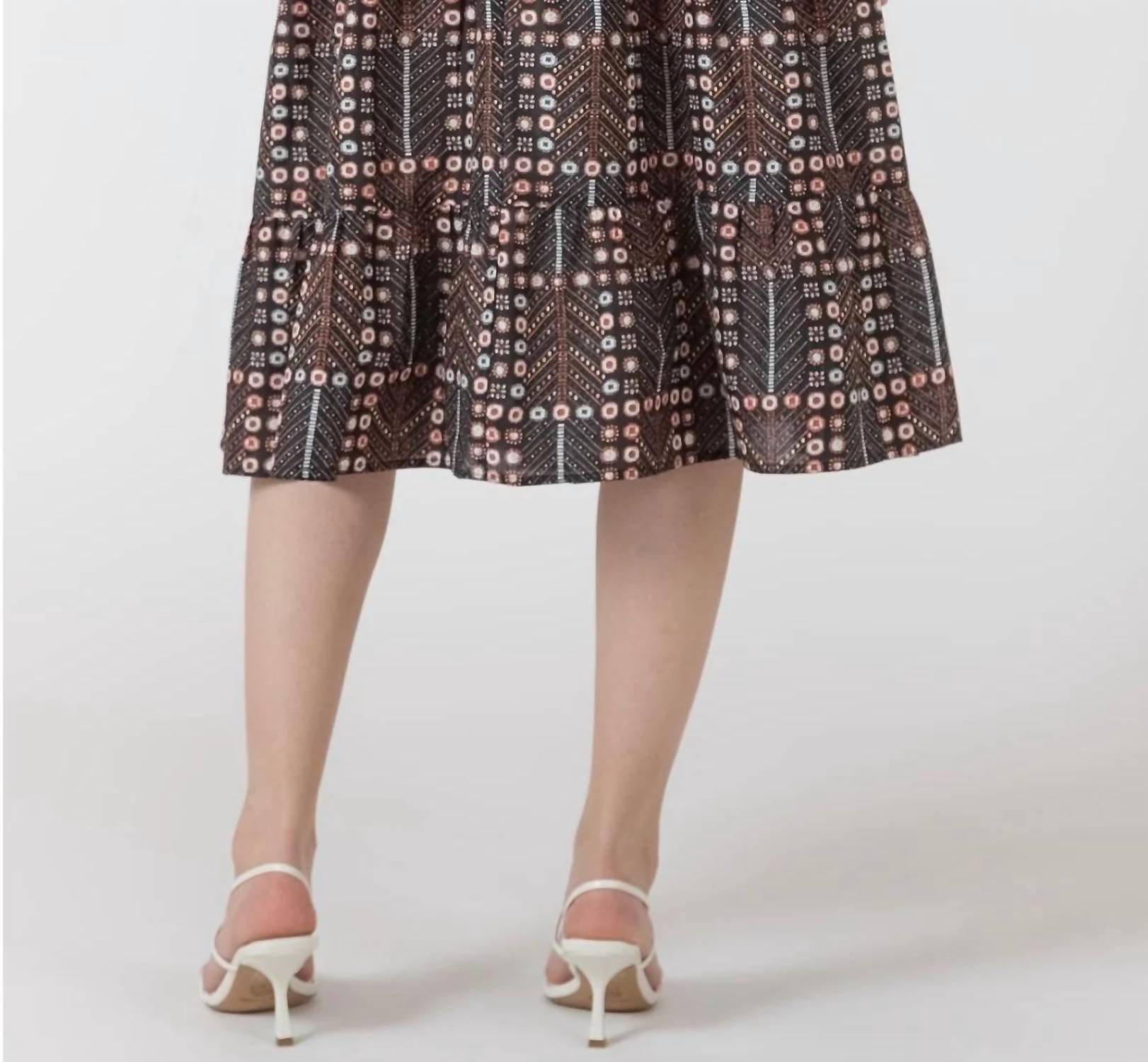 Dex - Smocked Waist Midi Skirt