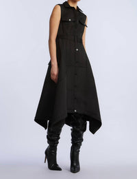 Bcbgmaxazria - Scarf Hem Taffeta Twill Dress