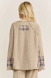 J. Her Distressed Star Patch Set in natural - women's sleepwear - alternate view