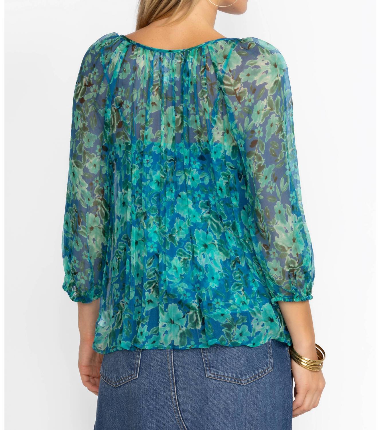 Johnny Was - Raquel Silk Peasant Blouse