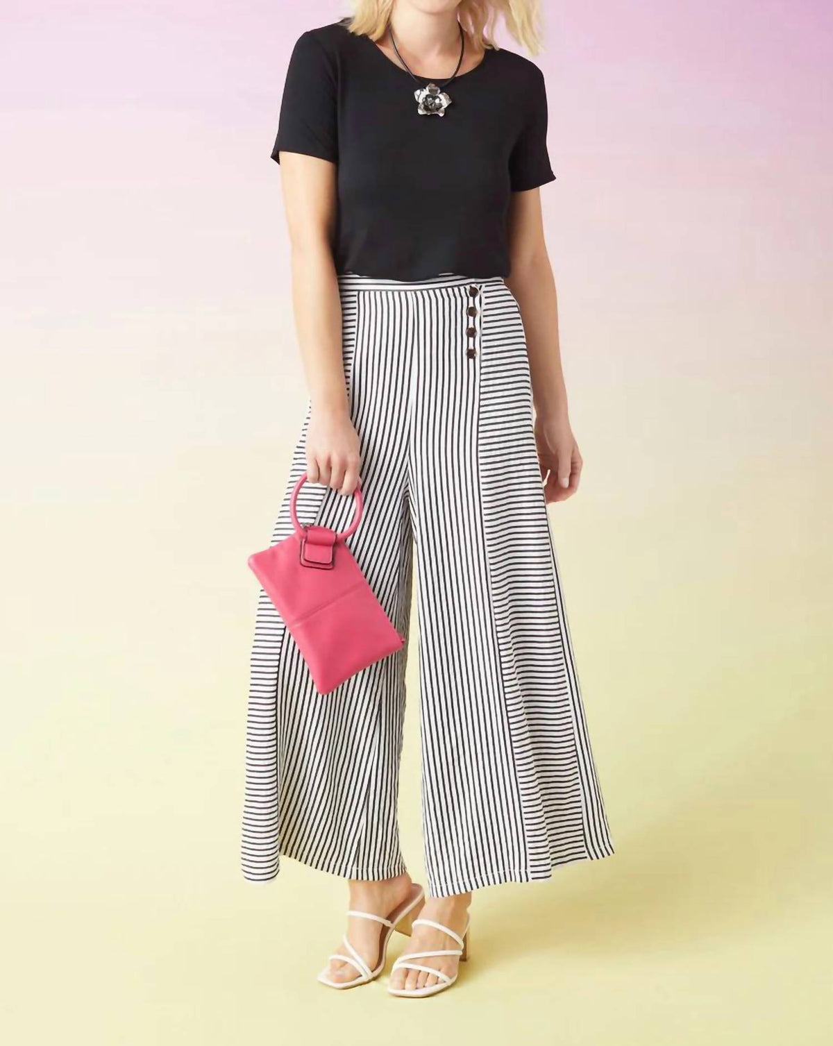 Coco + Carmen - Women's Dahlia Striped Textured Pants