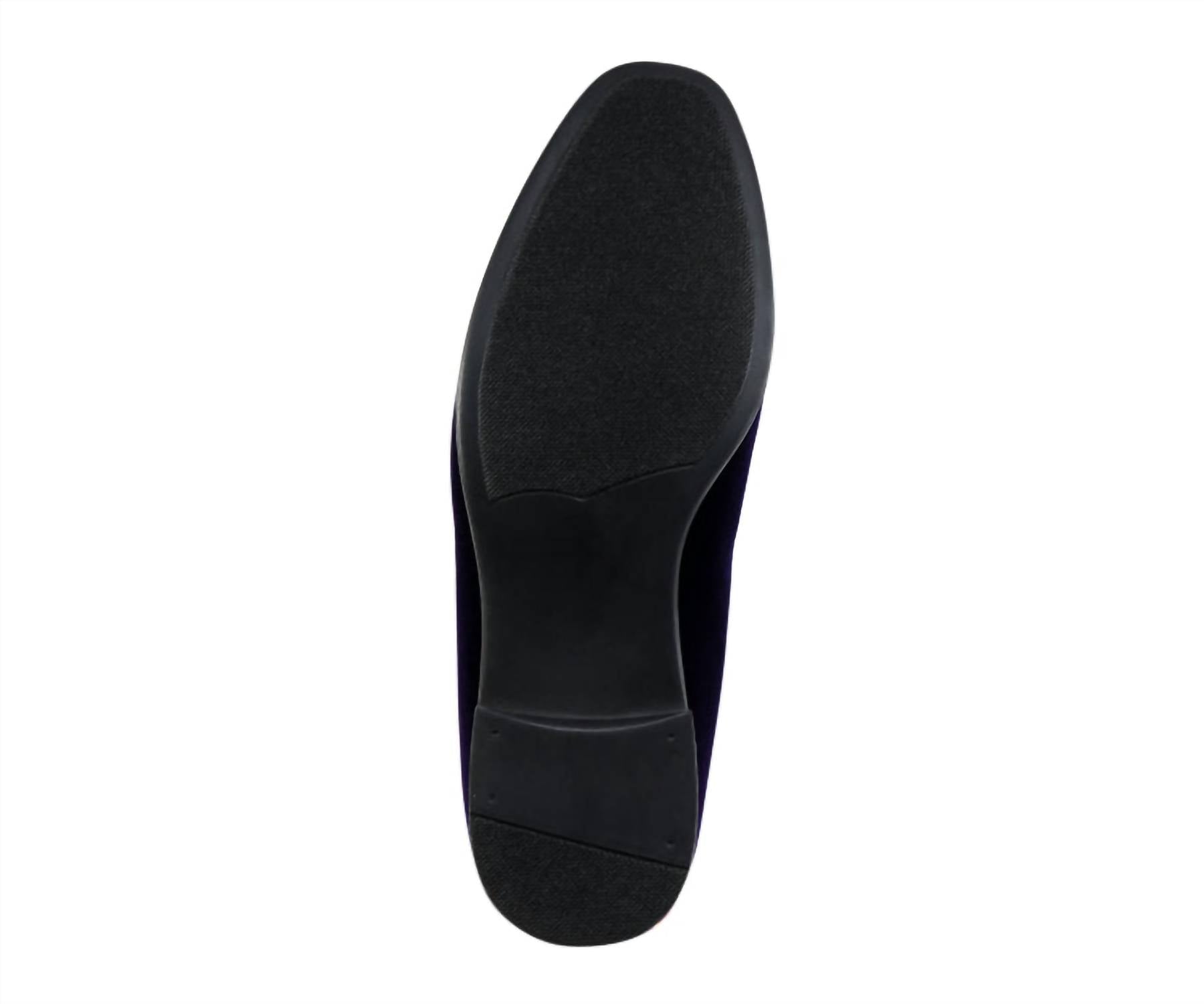 Amali Men's Brad Velvet Loafer in purple - men's loafer - view 5