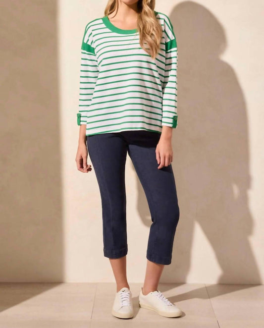 Tribal - Waffle Knit Boat Neck Top